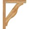 Ekena Millwork Funston Block Rough Sawn Bracket w/ Offset Brace, Western Red Cedar, 6"W x 34"D x 42"H BKT0604X34X42FST05RWR - alternate 4